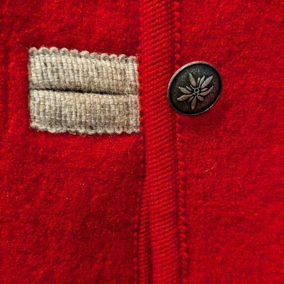 VTG Wesenjak Tirol Angelika Austria Red Wool Jacket Women's US 10 - Picture 5 of 8